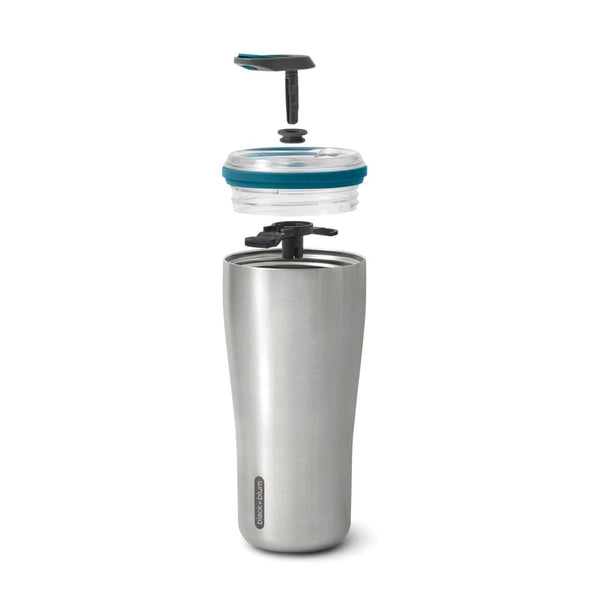 Bicchiere termico da viaggio Black+Blum 600ml azzurro - personalizzabile con logo
