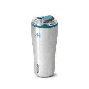 Bicchiere termico da viaggio Black+Blum 600ml azzurro - personalizzabile con logo