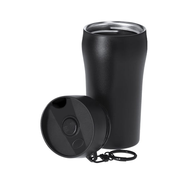 Bicchiere Termico Liran nero - personalizzabile con logo