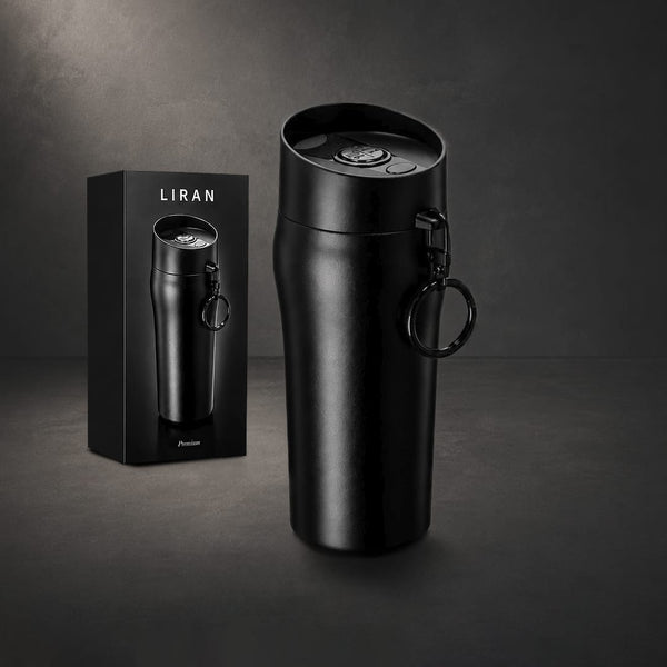 Bicchiere Termico Liran nero - personalizzabile con logo