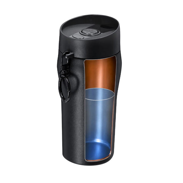 Bicchiere Termico Liran nero - personalizzabile con logo