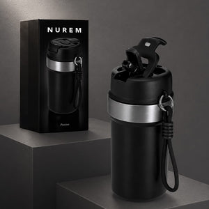 Bicchiere Termico Nurem nero - personalizzabile con logo