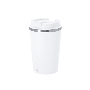 Bicchiere Termico Thira bianco - personalizzabile con logo