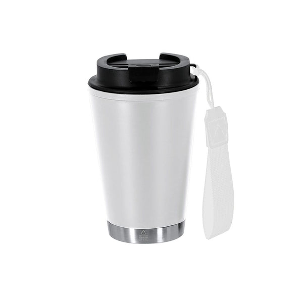 Bicchiere Termico Wirten bianco - personalizzabile con logo