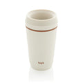 Bicchiere Topl in rPlastica con tappo 360 brevettato 354ml bianco - personalizzabile con logo