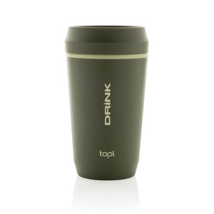 Bicchiere Topl in rPlastica con tappo 360 brevettato 354ml - personalizzabile con logo