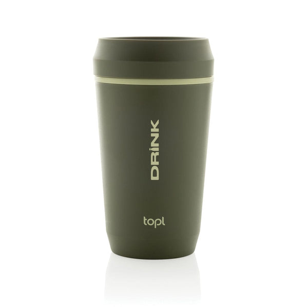Bicchiere Topl in rPlastica con tappo 360 brevettato 354ml - personalizzabile con logo