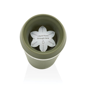 Bicchiere Topl in rPlastica con tappo 360 brevettato 354ml - personalizzabile con logo