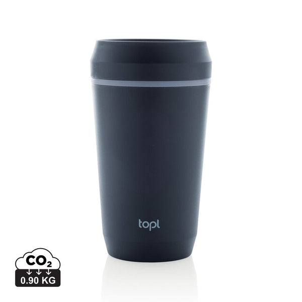 Bicchiere Topl in rPlastica con tappo 360 brevettato 354ml - personalizzabile con logo