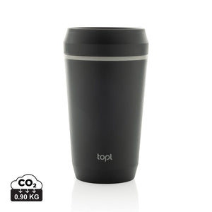 Bicchiere Topl in rPlastica con tappo 360 brevettato 354ml - personalizzabile con logo