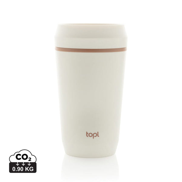 Bicchiere Topl in rPlastica con tappo 360 brevettato 354ml - personalizzabile con logo