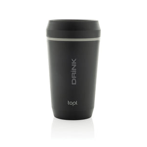 Bicchiere Topl in rPlastica con tappo 360 brevettato 354ml - personalizzabile con logo
