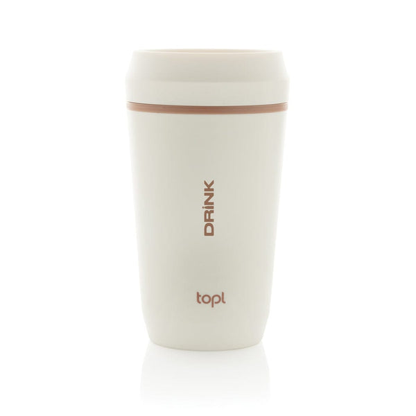 Bicchiere Topl in rPlastica con tappo 360 brevettato 354ml - personalizzabile con logo