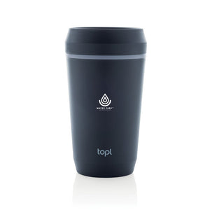 Bicchiere Topl in rPlastica con tappo 360 brevettato 354ml - personalizzabile con logo