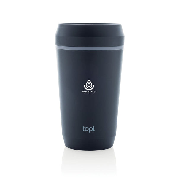 Bicchiere Topl in rPlastica con tappo 360 brevettato 354ml - personalizzabile con logo