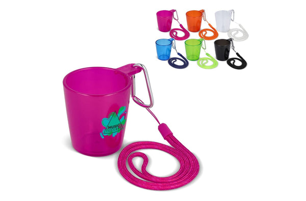 Bicchierino da festival con laccetto - personalizzabile con logo