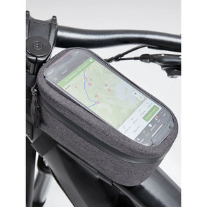 Bike Frame Bag CYCLE grigio - personalizzabile con logo