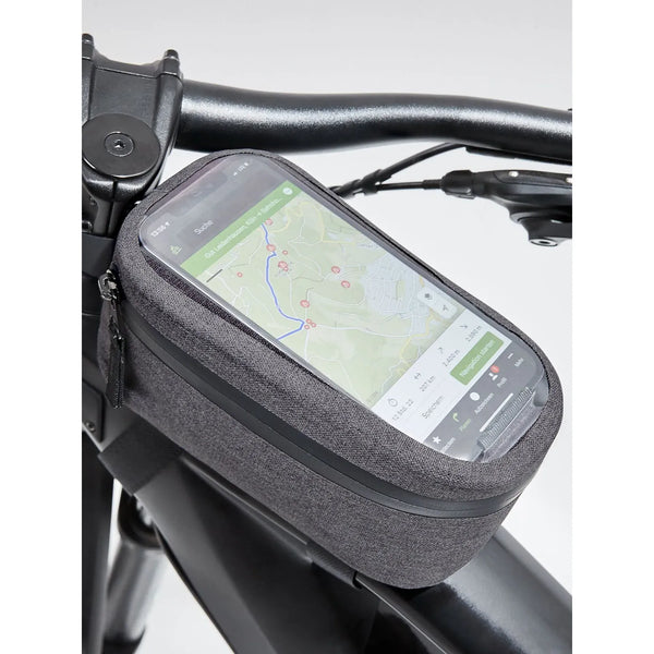 Bike Frame Bag CYCLE grigio - personalizzabile con logo