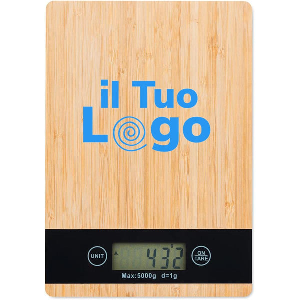 Bilancia da cucina beige - personalizzabile con logo
