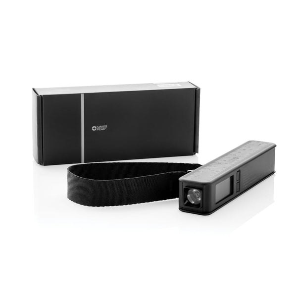 Bilancia per bagagli, powerbank e torcia 5 in 1 Swiss Peak nero - personalizzabile con logo