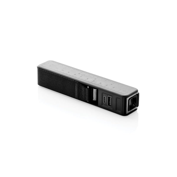 Bilancia per bagagli, powerbank e torcia 5 in 1 Swiss Peak nero - personalizzabile con logo
