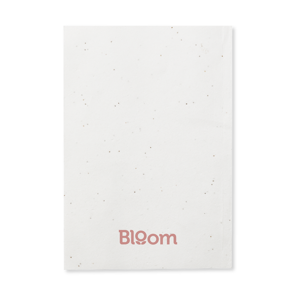 Bloc-Notes con Semi Maiwen bianco - personalizzabile con logo