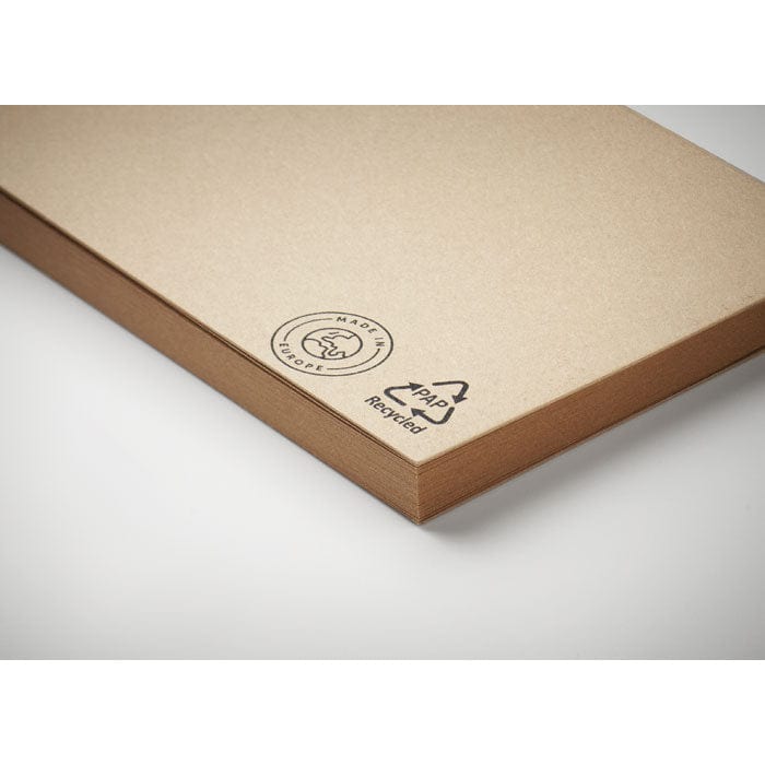 Blocchetto in carta riciclata beige - personalizzabile con logo