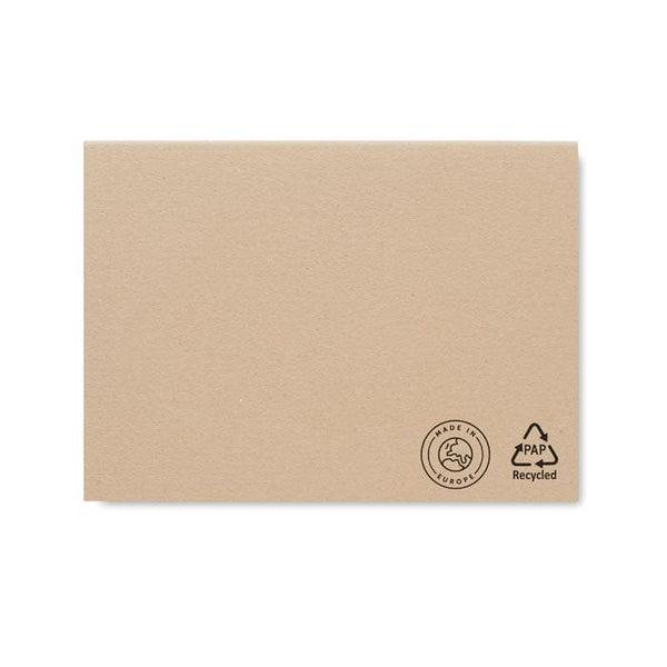 Blocchetto in carta riciclata beige - personalizzabile con logo