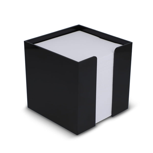Blocchetto memo 10x10x10cm FSC in cubo Nero - personalizzabile con logo