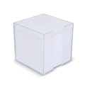 Blocchetto memo 10x10x10cm FSC in cubo Trasparente - personalizzabile con logo