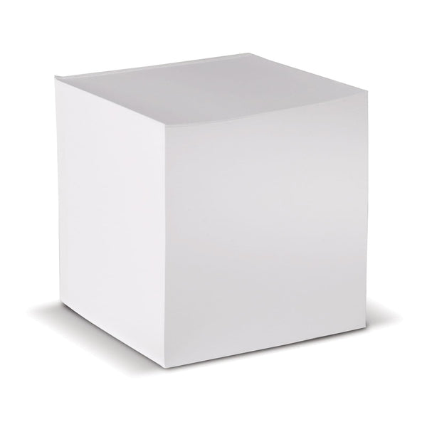 Blocchetto memo cubico 10x10x10cm FSC Bianco - personalizzabile con logo