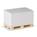 Blocchetto memo rettangolare 12x8x6cm FSC su pallet di legno Bianco - personalizzabile con logo