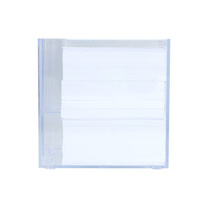 Blocco di carta in vassoio a cubo con portapenne 10x10x10 cm FSC - personalizzabile con logo