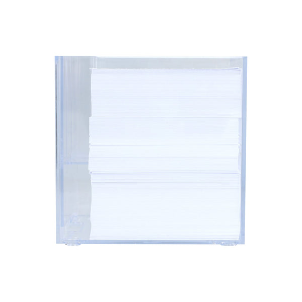 Blocco di carta in vassoio a cubo con portapenne 10x10x10 cm FSC - personalizzabile con logo