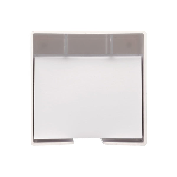 Blocco di carta in vassoio a cubo con portapenne 10x10x10 cm FSC - personalizzabile con logo