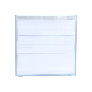 Blocco di carta in vassoio a cubo con portapenne 10x10x10 cm FSC - personalizzabile con logo