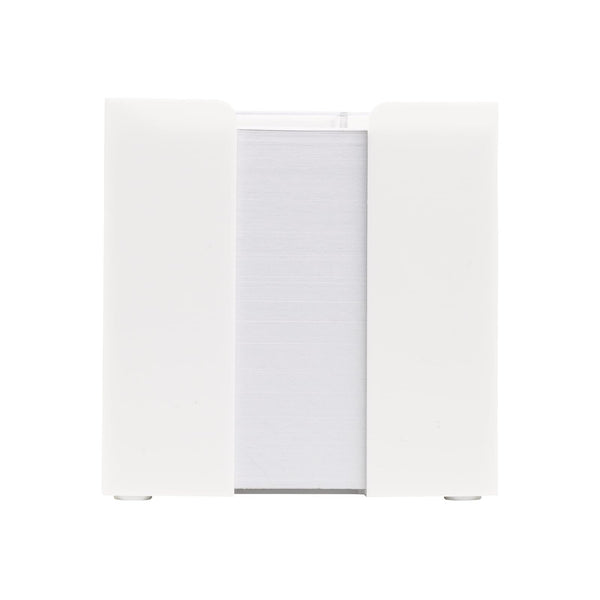 Blocco di carta in vassoio a cubo con portapenne 10x10x10 cm FSC - personalizzabile con logo