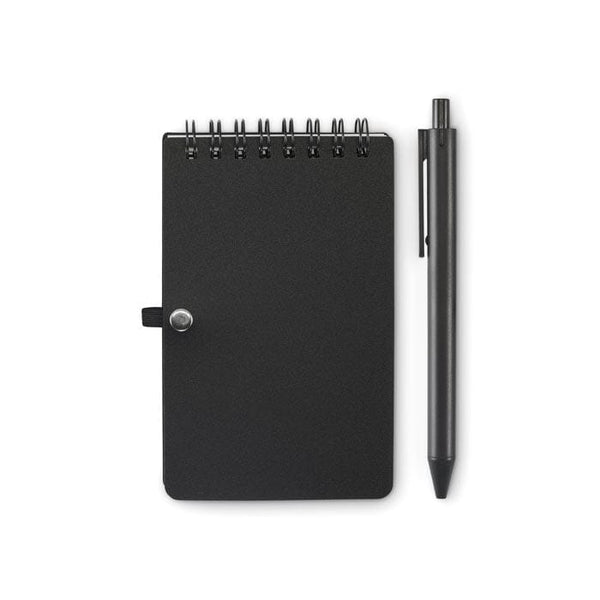 Blocco note idrorepellente Nero - personalizzabile con logo