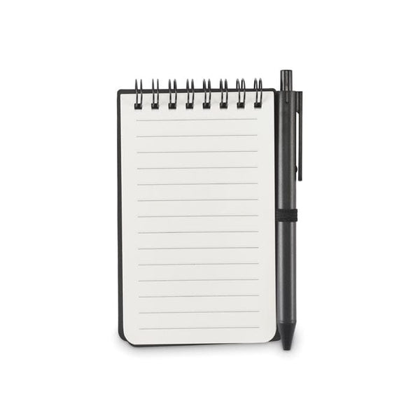 Blocco note idrorepellente Nero - personalizzabile con logo