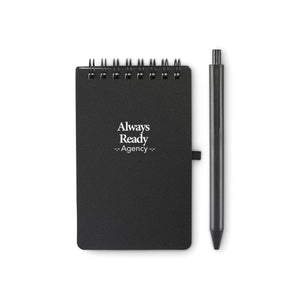 Blocco note idrorepellente Nero - personalizzabile con logo