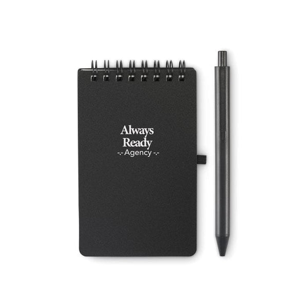 Blocco note idrorepellente Nero - personalizzabile con logo