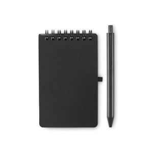 Blocco note idrorepellente Nero - personalizzabile con logo