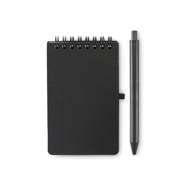 Blocco note idrorepellente Nero - personalizzabile con logo