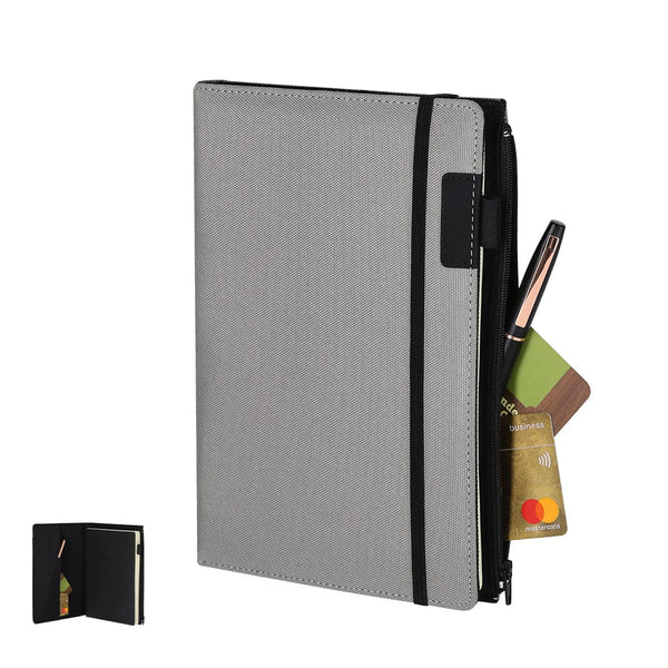 Block Notes Custodia Katz grigio - personalizzabile con logo