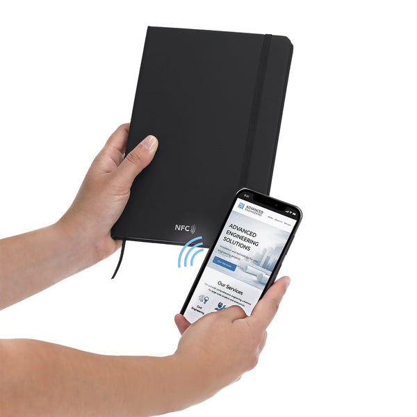 Block Notes NFC Seren nero - personalizzabile con logo