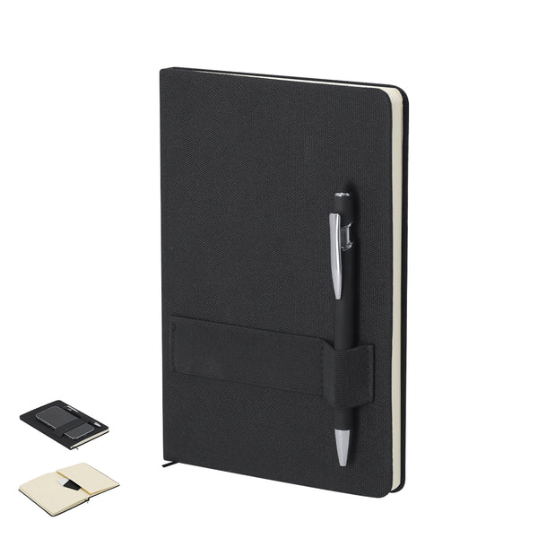 Block Notes Rubin nero - personalizzabile con logo
