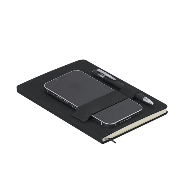 Block Notes Rubin nero - personalizzabile con logo