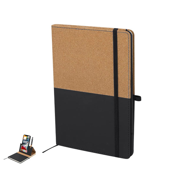 Block Notes Supporto Suttony nero - personalizzabile con logo