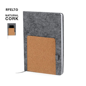 Block Notes Wilko grigio - personalizzabile con logo