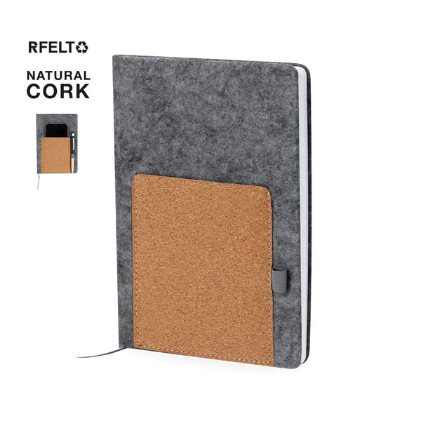 Block Notes Wilko grigio - personalizzabile con logo